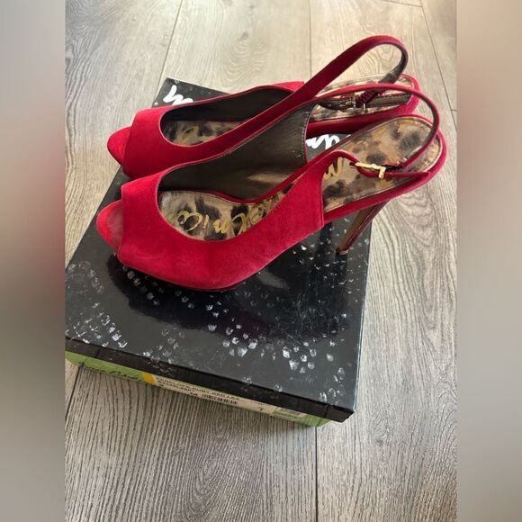 Sam Edelman Penelope ruby red Lea high heels used - Picture 2 of 9